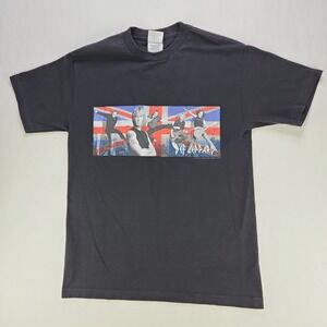 Def Leppard Band T-Shirt 2002‎ Union Jack Graphic Rock Music Tee Men's Medium